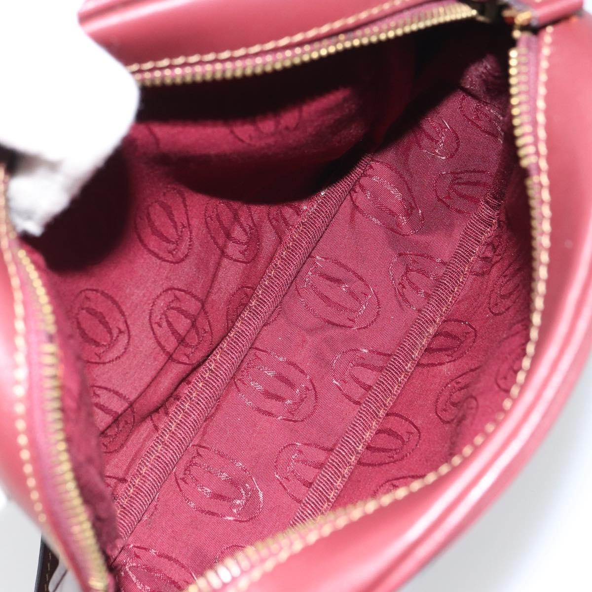cartier Must de Cartier Shoulder Bag Leather, BURGUNDY, LEATHER, Shoulder bag
