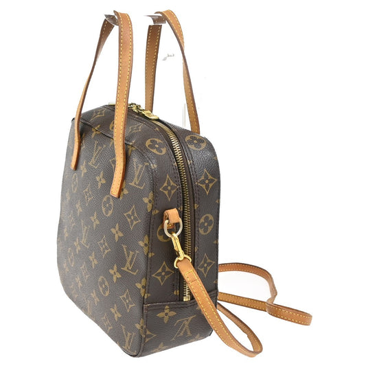 Louis Vuitton Spontini Handbag Monogram Canvas, BROWN, CANVAS, Handbag