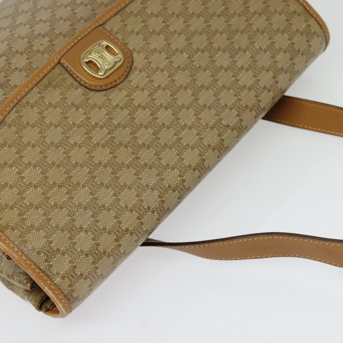 Celine Vintage Macadam Handbag Canvas, BEIGE, CANVAS, Handbag