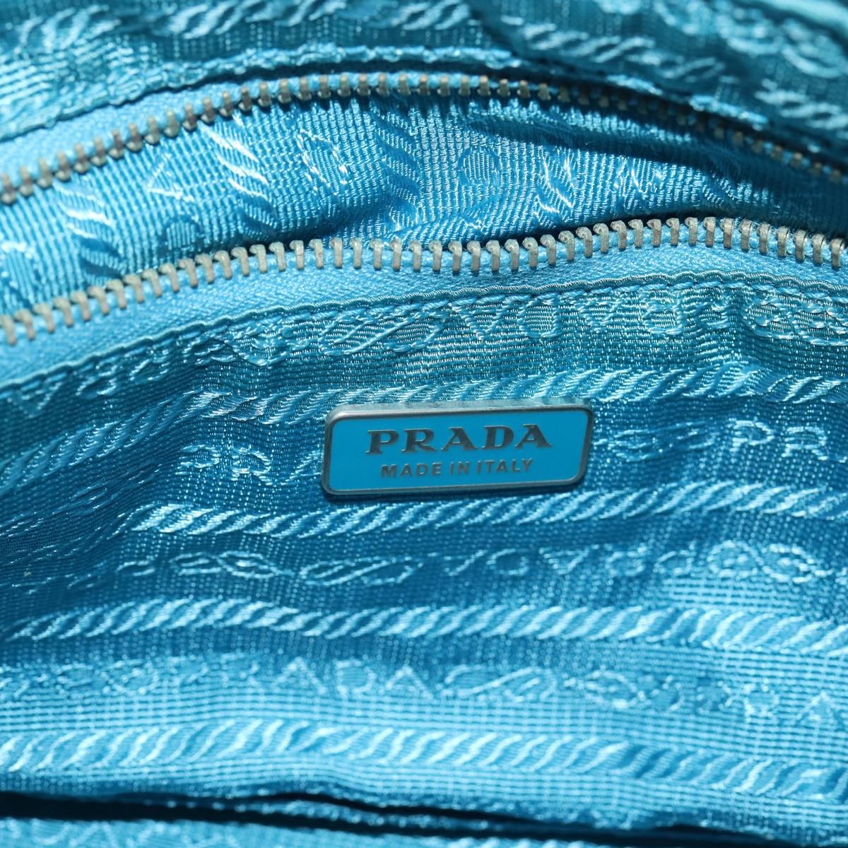 Prada Vintage Chain Shoulder Bag Tessuto, BLUE, NYLON, Shoulder bag