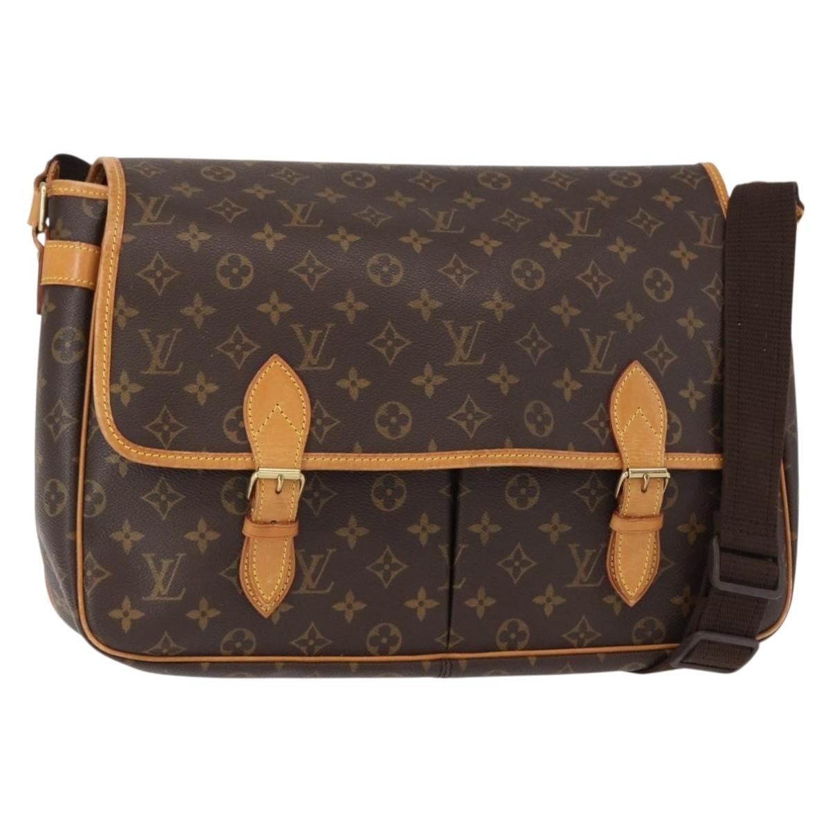 Louis Vuitton Sac Gibeciere Messenger Bag Monogram Canvas, BROWN, CANVAS, Shoulder bag