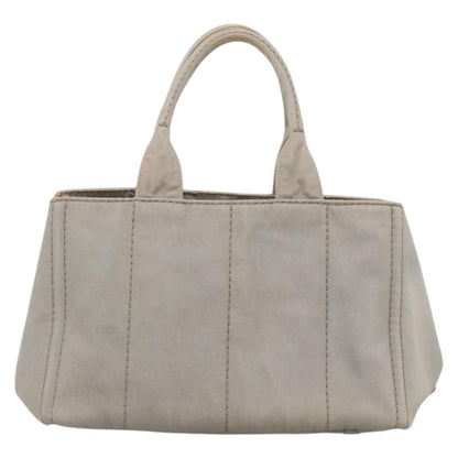 Prada Canapa Convertible Tote Canvas, GRAY, CANVAS, Tote bag