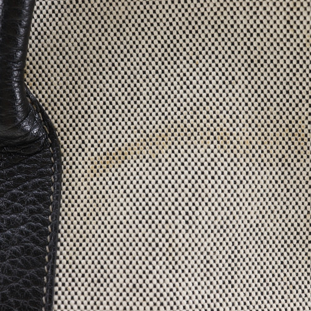 Hermes Garden Party Tote Toile and Leather, GRAY, CANVAS, Tote bag