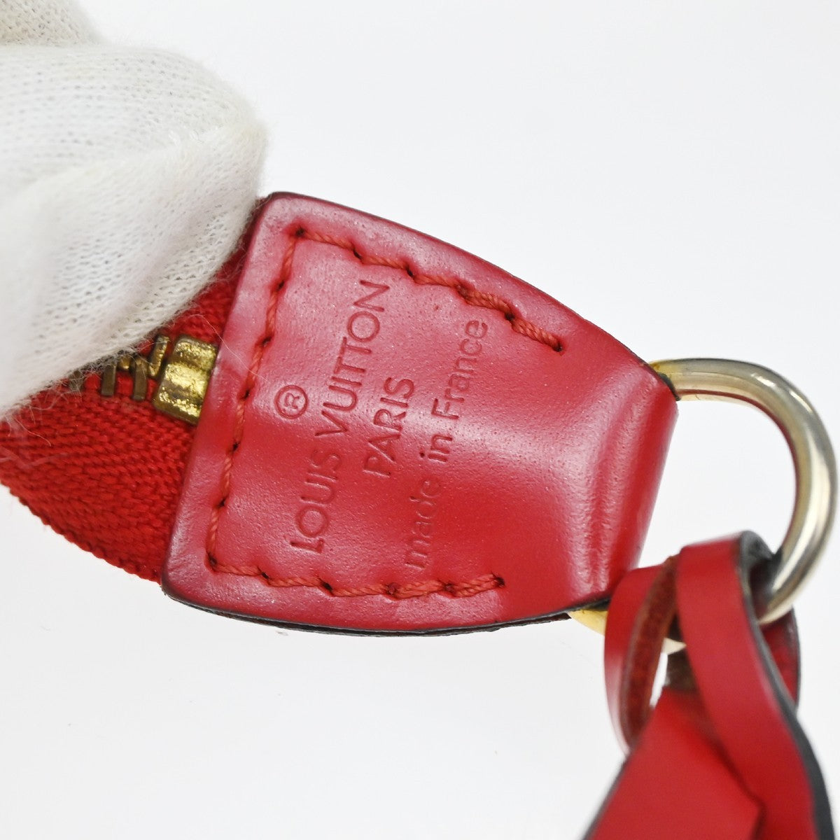 Louis Vuitton Pochette Accessoires Epi Leather, Red, Leather, Clutch