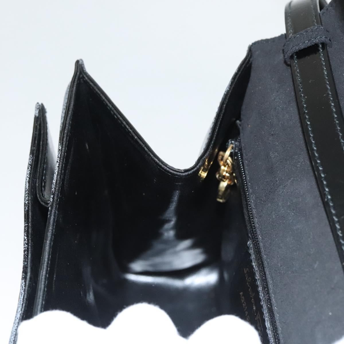 Salvatore Ferragamo Vintage Handbag Patent leather, BLACK, LEATHER, Handbag