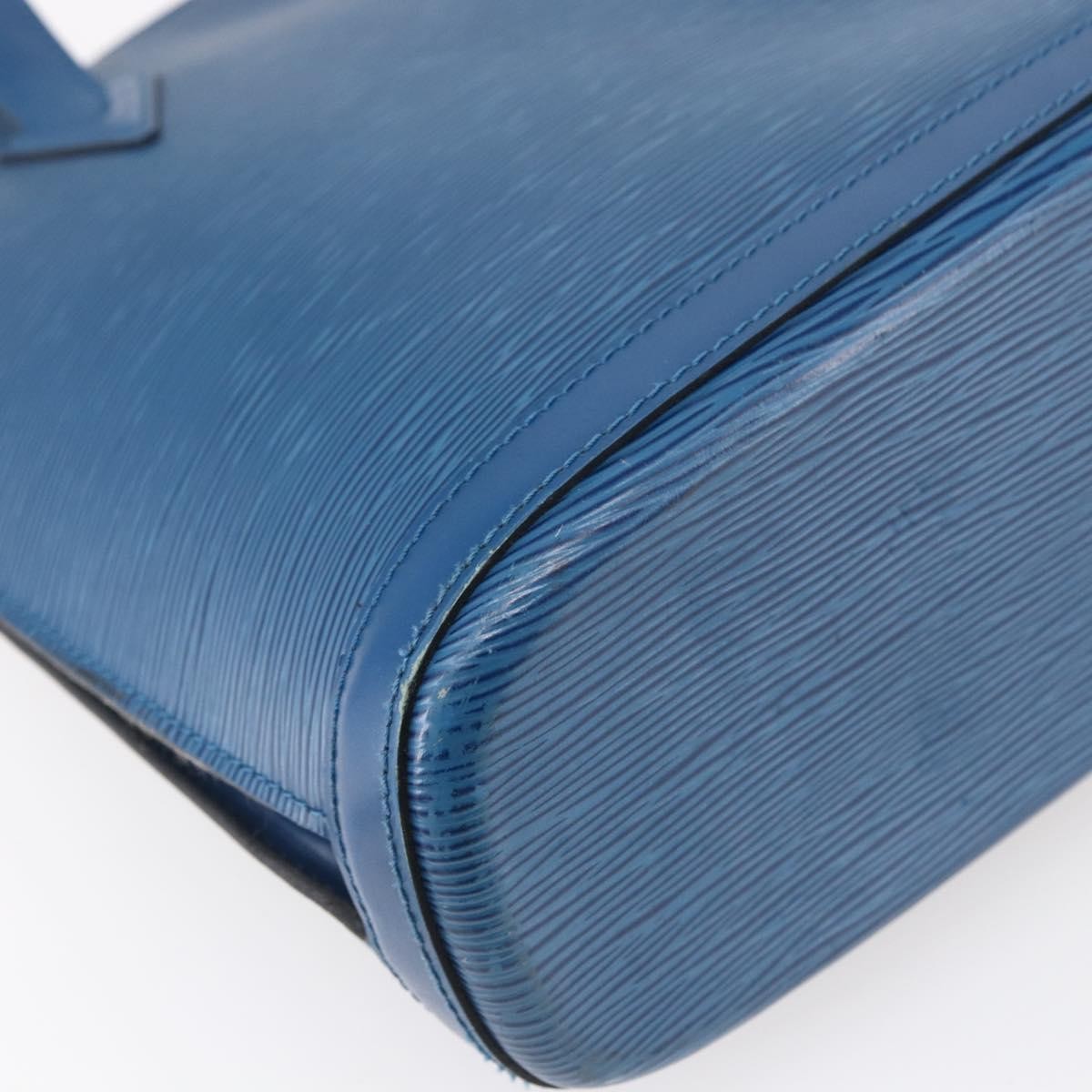 Louis Vuitton Lussac Handbag Epi Leather, BLUE, LEATHER, Shoulder bag