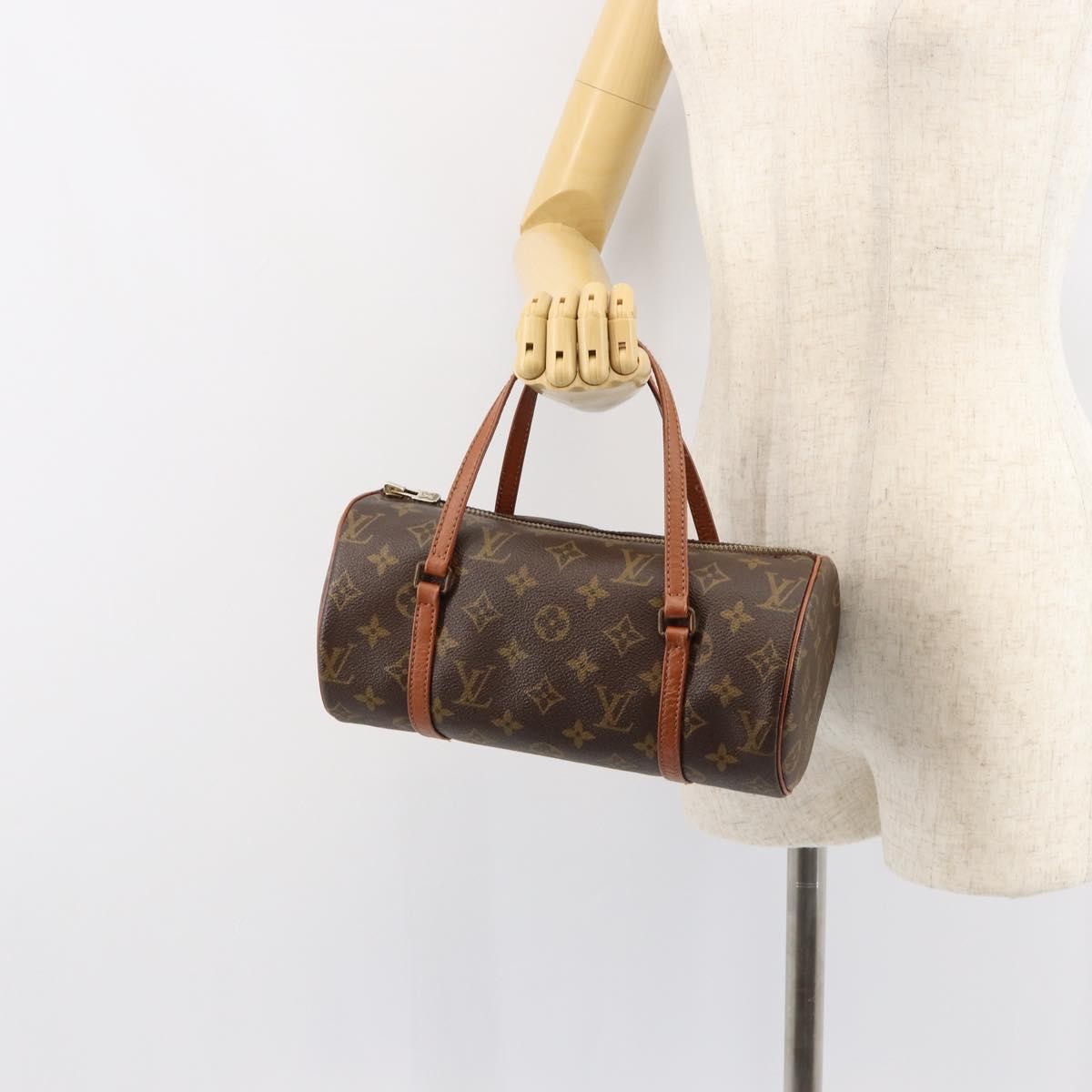 Louis Vuitton Papillon Handbag Monogram Canvas, BROWN, CANVAS, Handbag