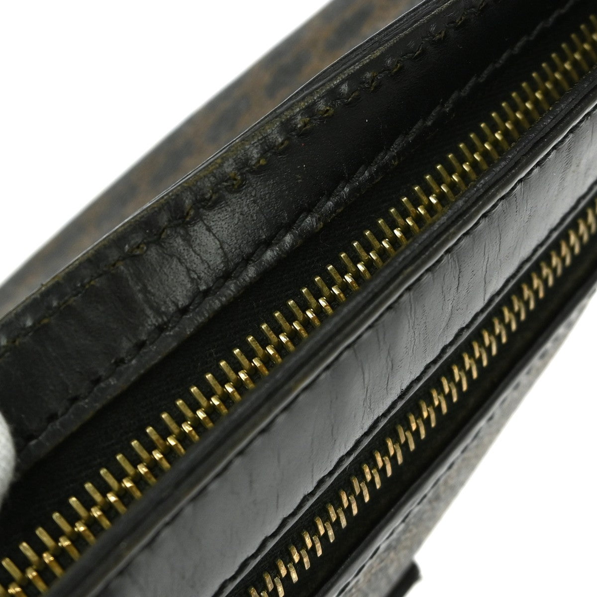 Celine C Macadam Pouch Canvas, BROWN, CANVAS, Clutche & pouche