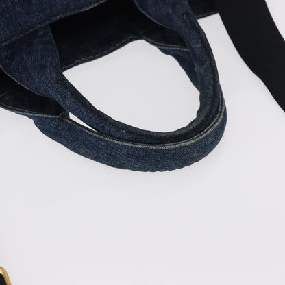 Prada Canapa Open Tote Canvas, BLUE, CANVAS, Tote bag