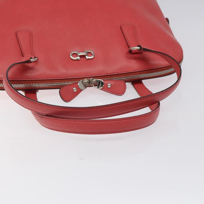 Salvatore Ferragamo Gancini handbag Leather, PINK, LEATHER, Handbag
