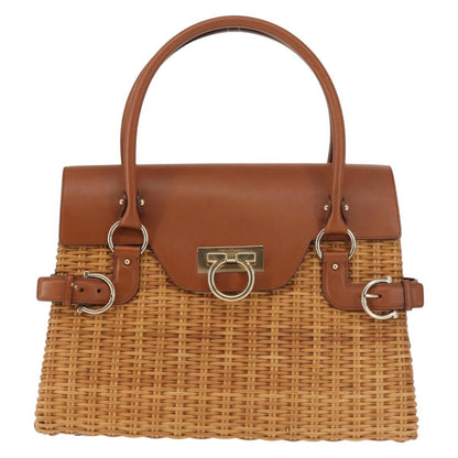 Salvatore Ferragamo Gancini mini handbag Wood, BEIGE, WOOD, Handbag