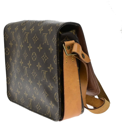 Louis Vuitton Cartouchiere Handbag Monogram Canvas, BROWN, LEATHER, Shoulder bag