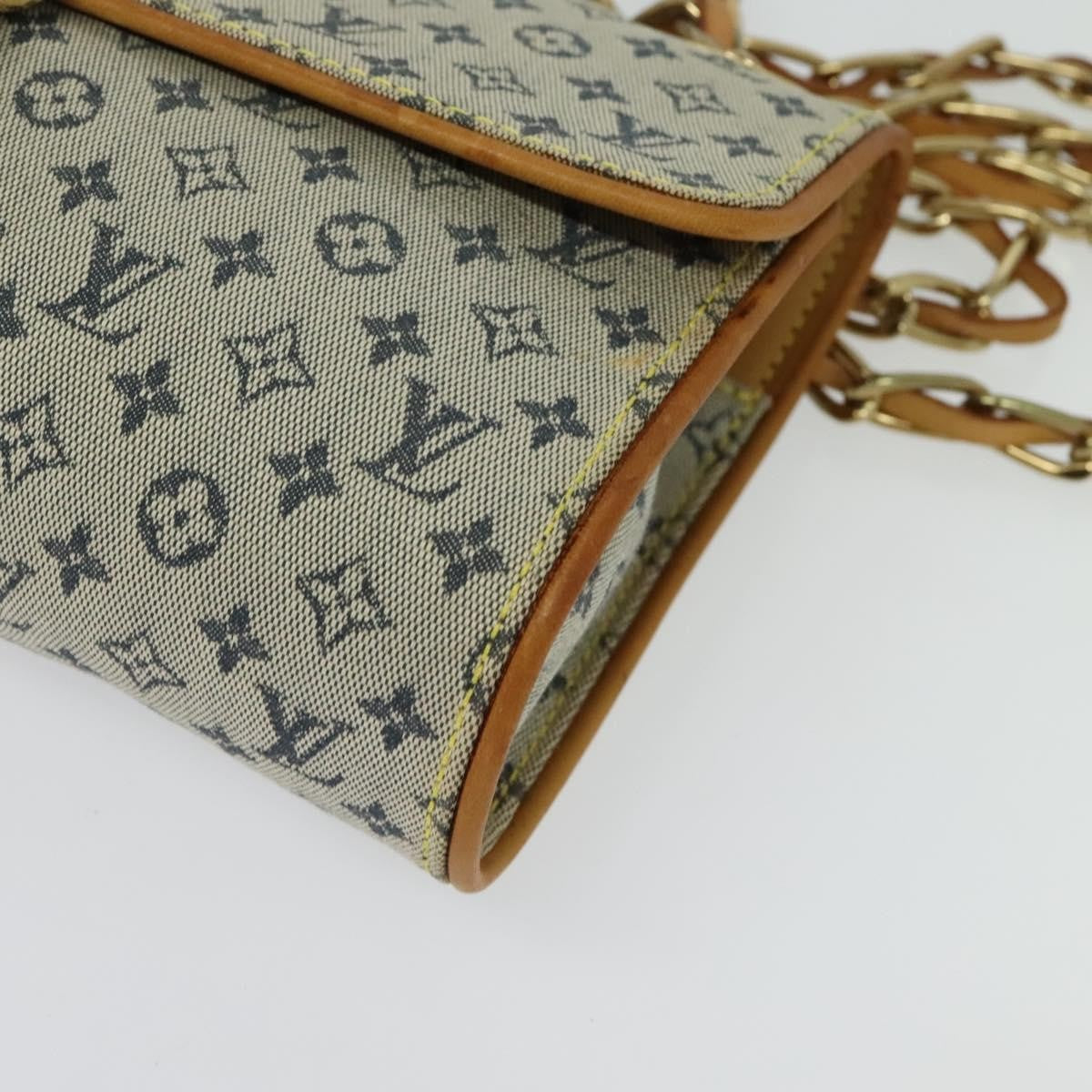 Louis Vuitton Camille Messenger Bag Mini Lin, BLUE, CANVAS, Crossbody bag