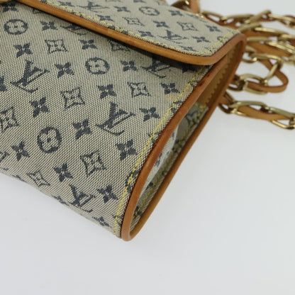 Louis Vuitton Camille Messenger Bag Mini Lin, BLUE, CANVAS, Crossbody bag