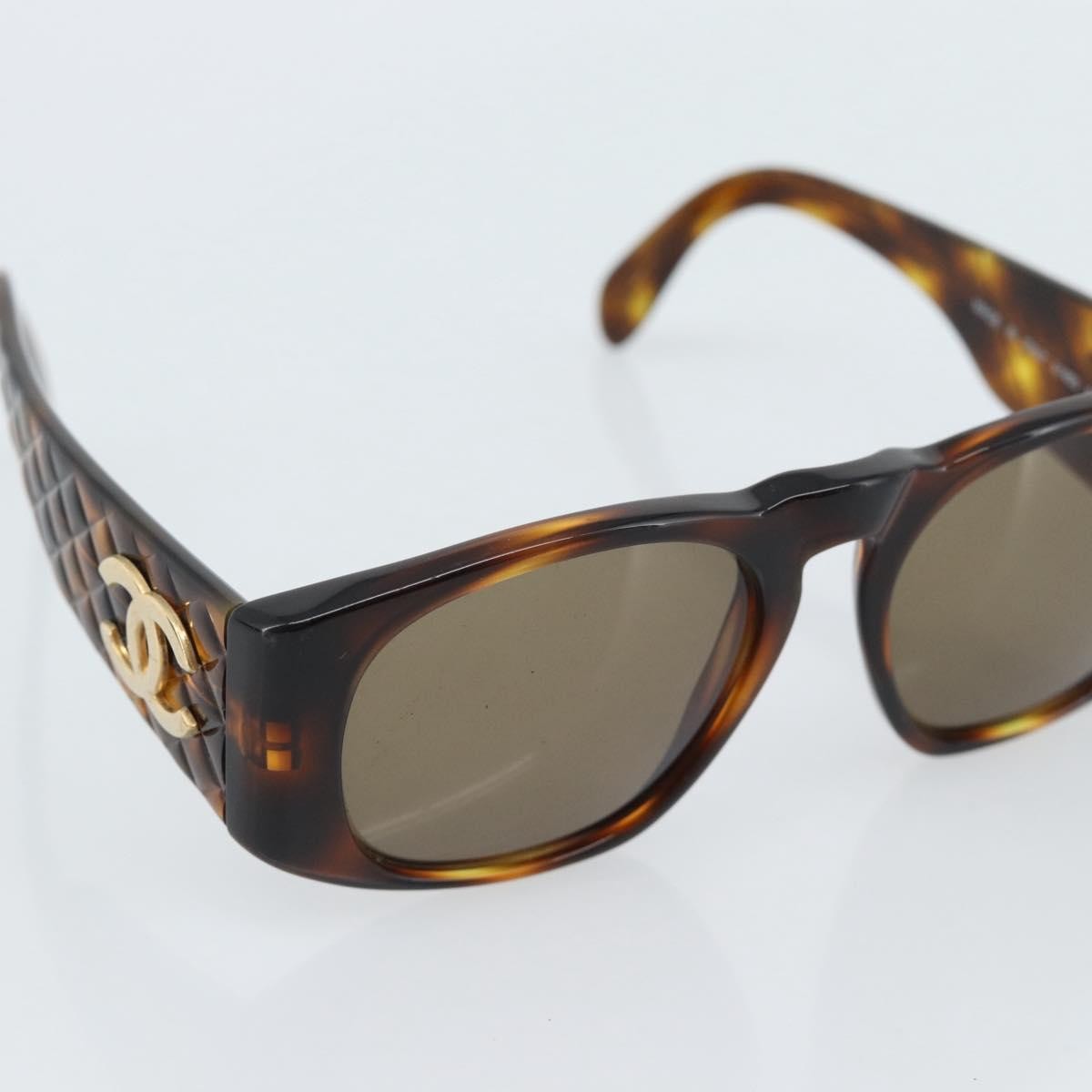 Chanel CC Logo Matelasse Sunglasses Eye Wear Plastic, Brown, Plastic, Sunglasses