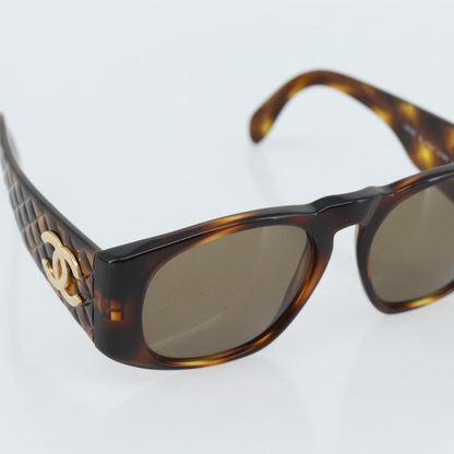 Chanel CC Logo Matelasse Sunglasses Eye Wear Plastic, Brown, Plastic, Sunglasses