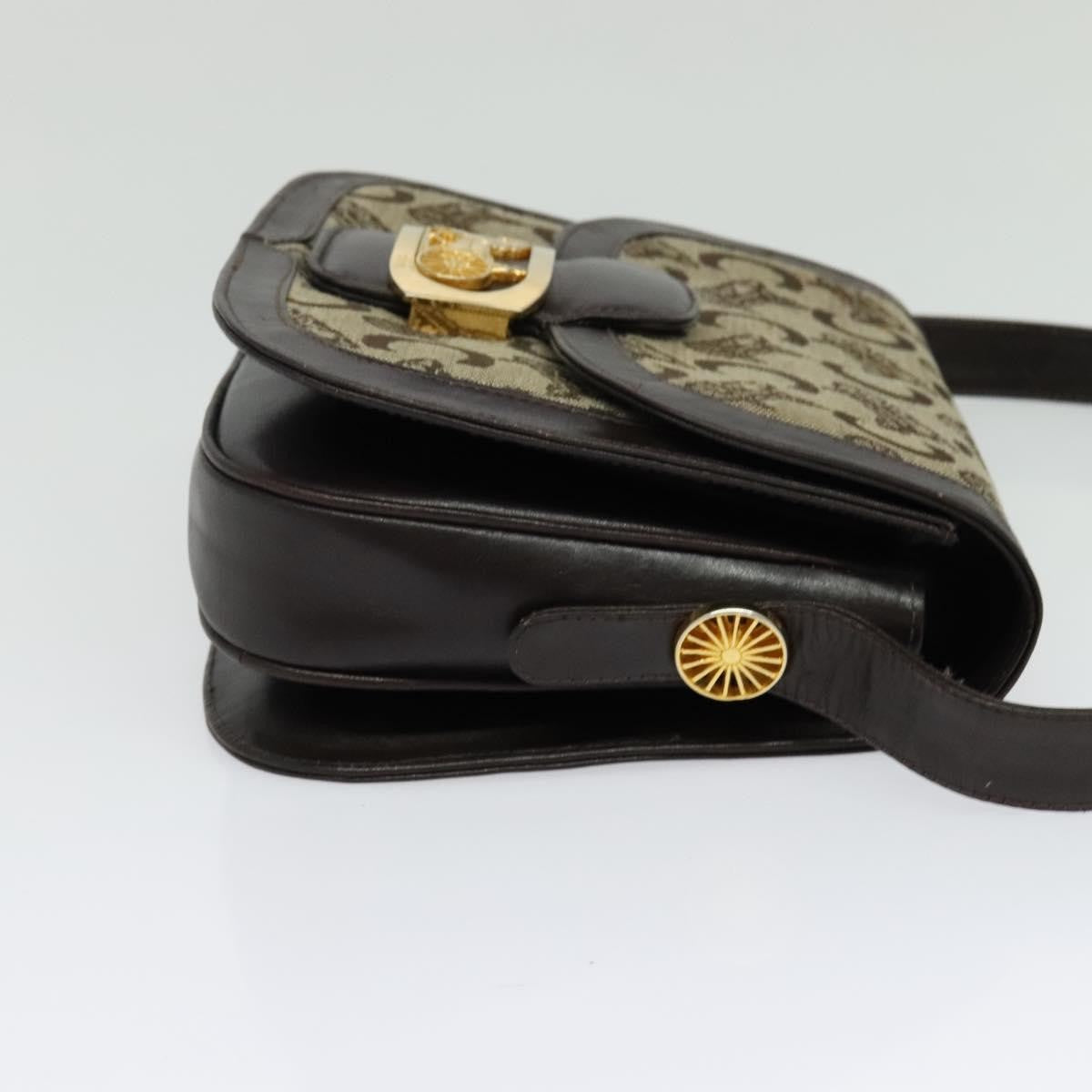 Celine C Sulky Shoulder bag Canvas and Leather, BEIGE, CANVAS, Shoulder bag