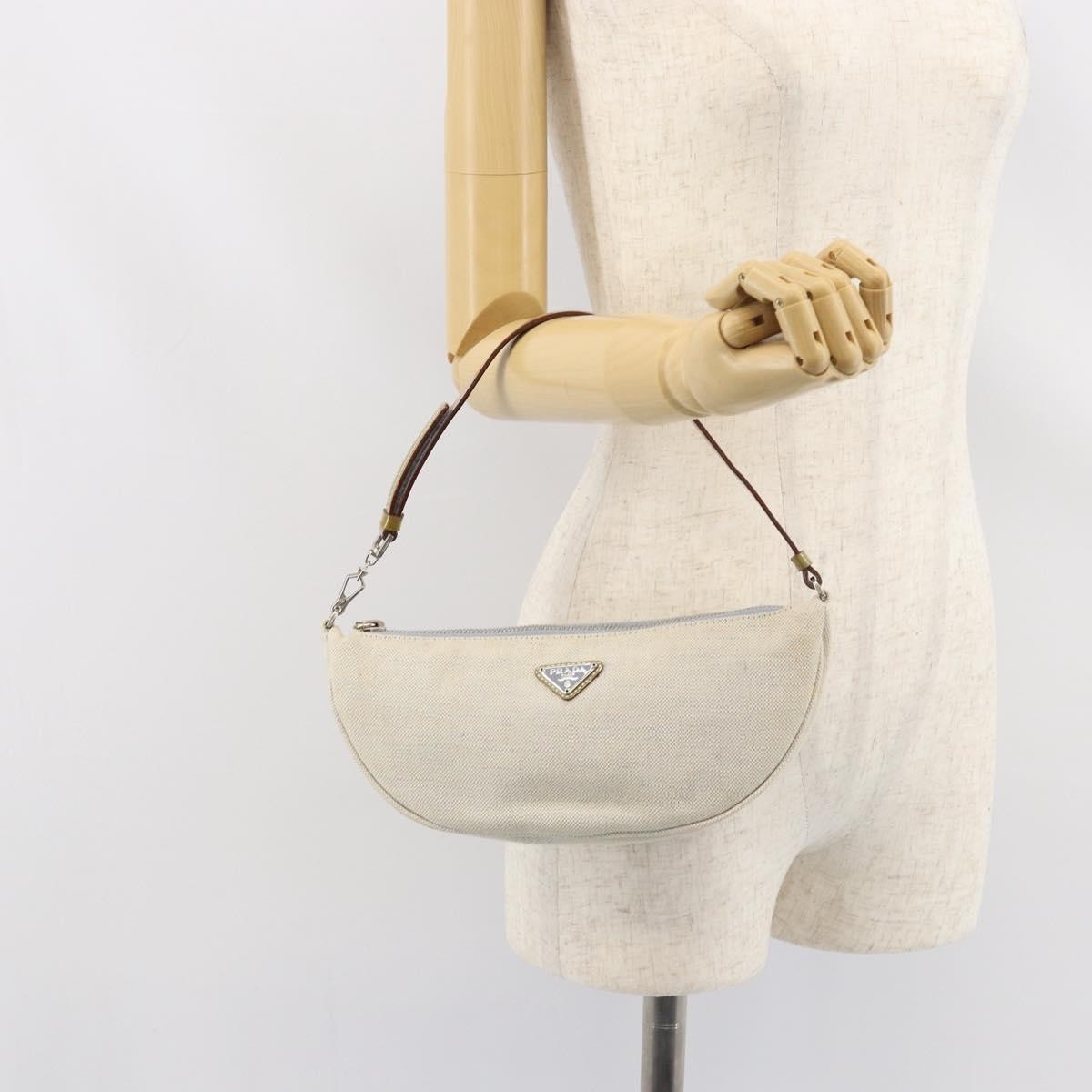 Prada Vintage Pouch Canvas, GRAY, CANVAS, Clutche & pouche