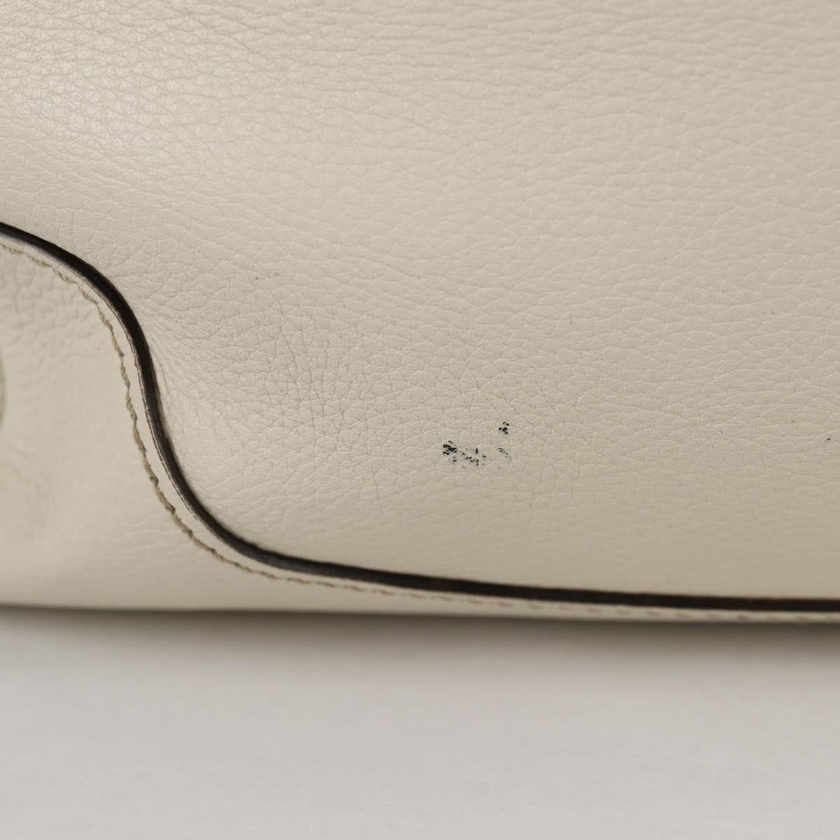 Gucci Diana Bamboo Top Handle Tote Leather, WHITE, LEATHER, Tote bag