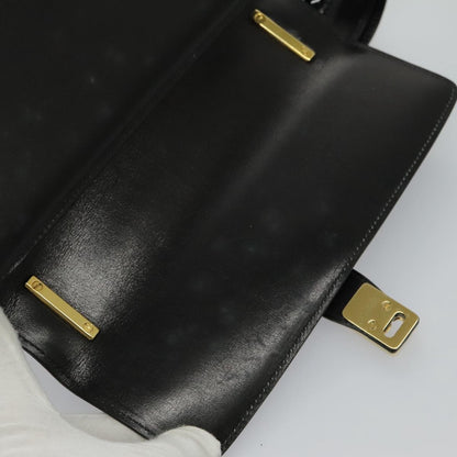 Celine Shoulder Bag Leather, BLACK, LEATHER, Shoulder bag