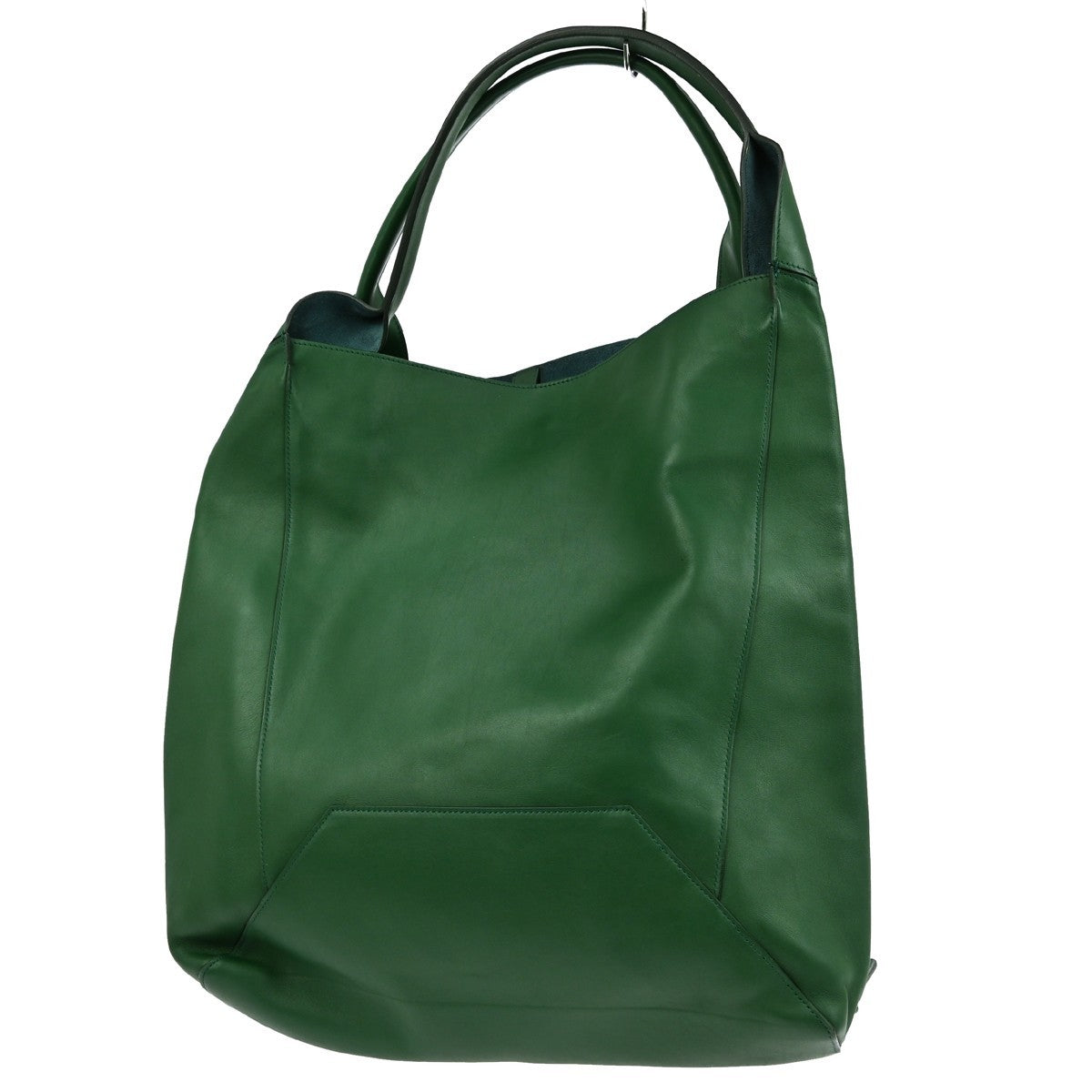 Celine Cabas Hobo Leather, GREEN, LEATHER, Tote bag