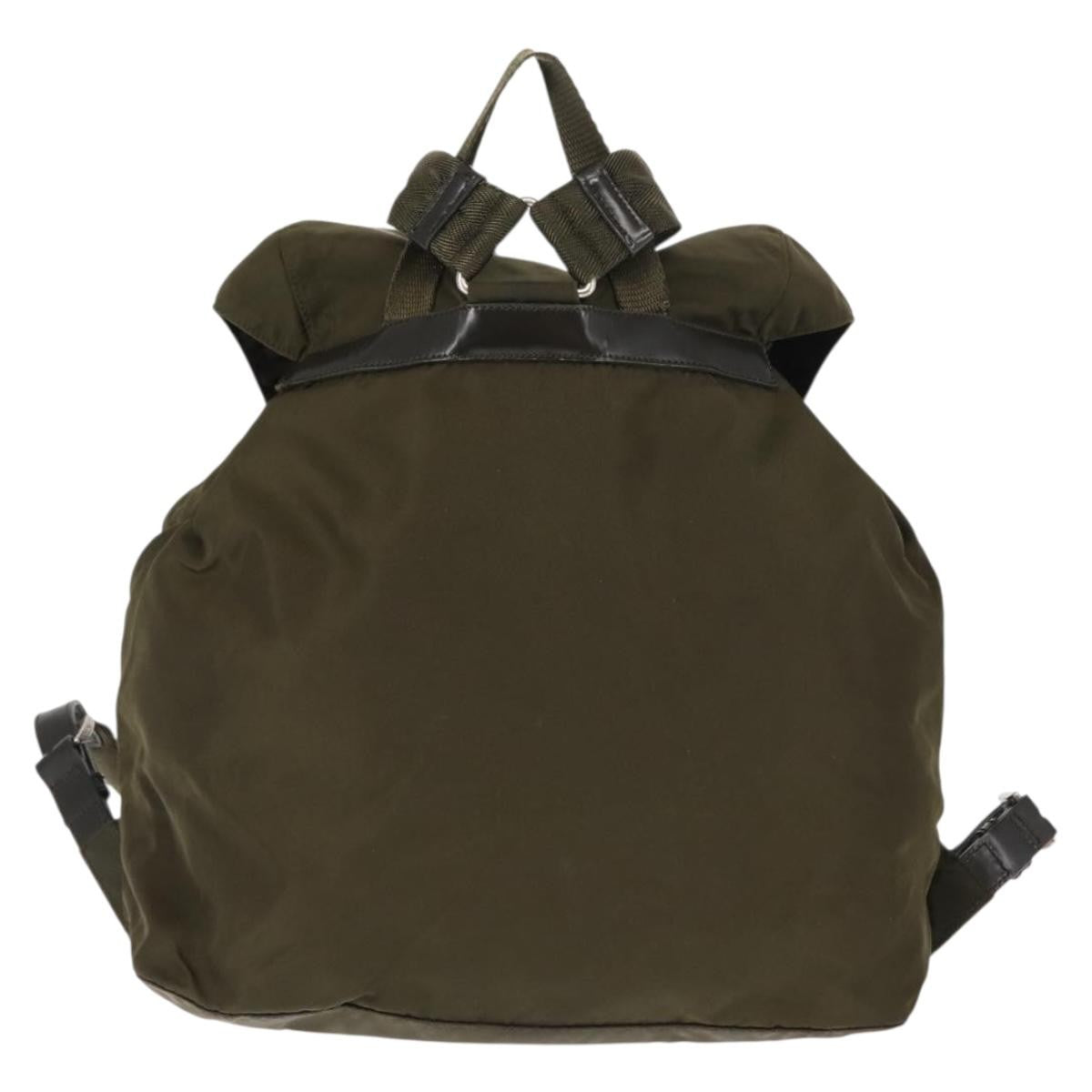 Prada Double Front Pocket Backpack Tessuto, KHAKI, NYLON, Backpack