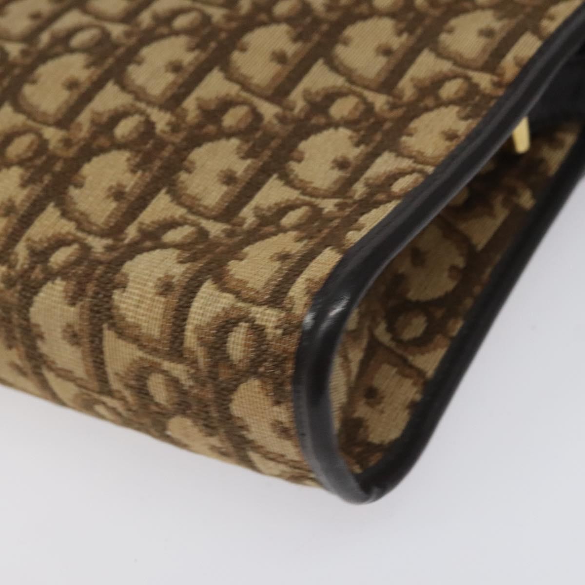 Christian Dior Vintage Trotter Crossbody Bag Diorissimo Coated Canvas, BROWN, CANVAS, Crossbody bag