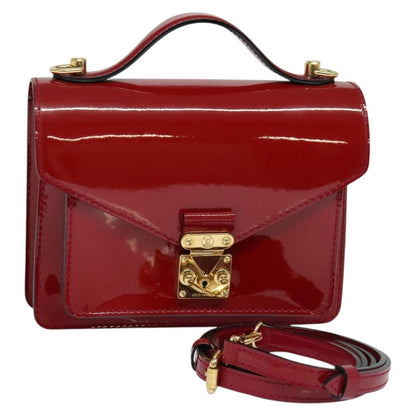 Louis Vuitton Monceau Handbag Vernis, RED, PATENT_LEATHER, Handbag