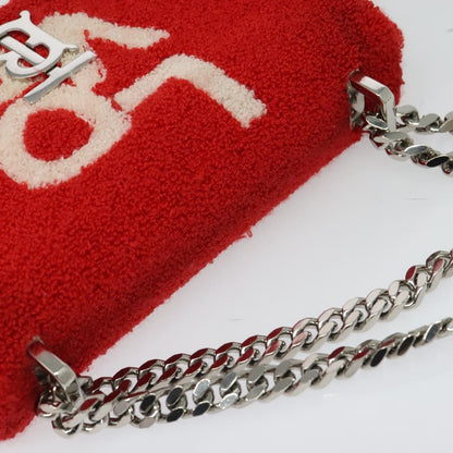 Burberry Lola Shoulder Bag Pile, RED, COTTON, Shoulder bag