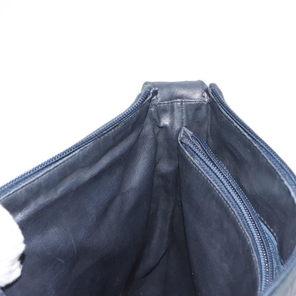 Bally Vintage Shoulder Bag Leather, NAVY, LEATHER, Shoulder bag