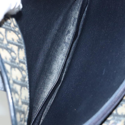 Christian Dior Vintage Trotter Shoulder Bag Canvas, NAVY, CANVAS, Shoulder bag