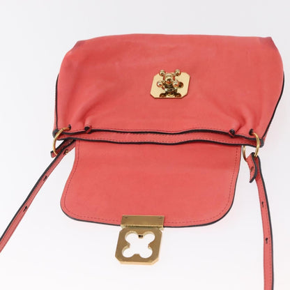 Chloe Elsie Crossbody Bag Leather, PINK, LEATHER, Shoulder bag