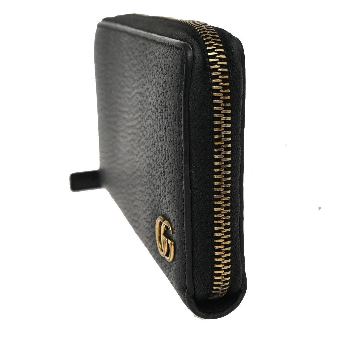 Gucci GG Marmont Zip Around Wallet Leather, BLACK, LEATHER, Wallets