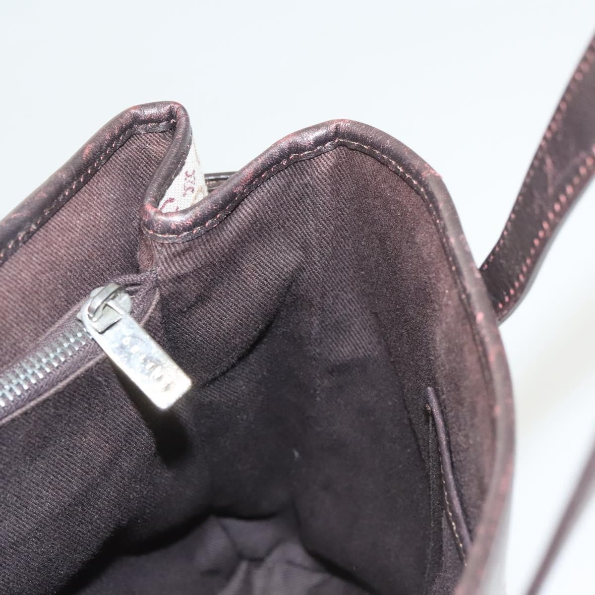 Celine Vintage Macadam Handbag Canvas, BEIGE, CANVAS, Handbag