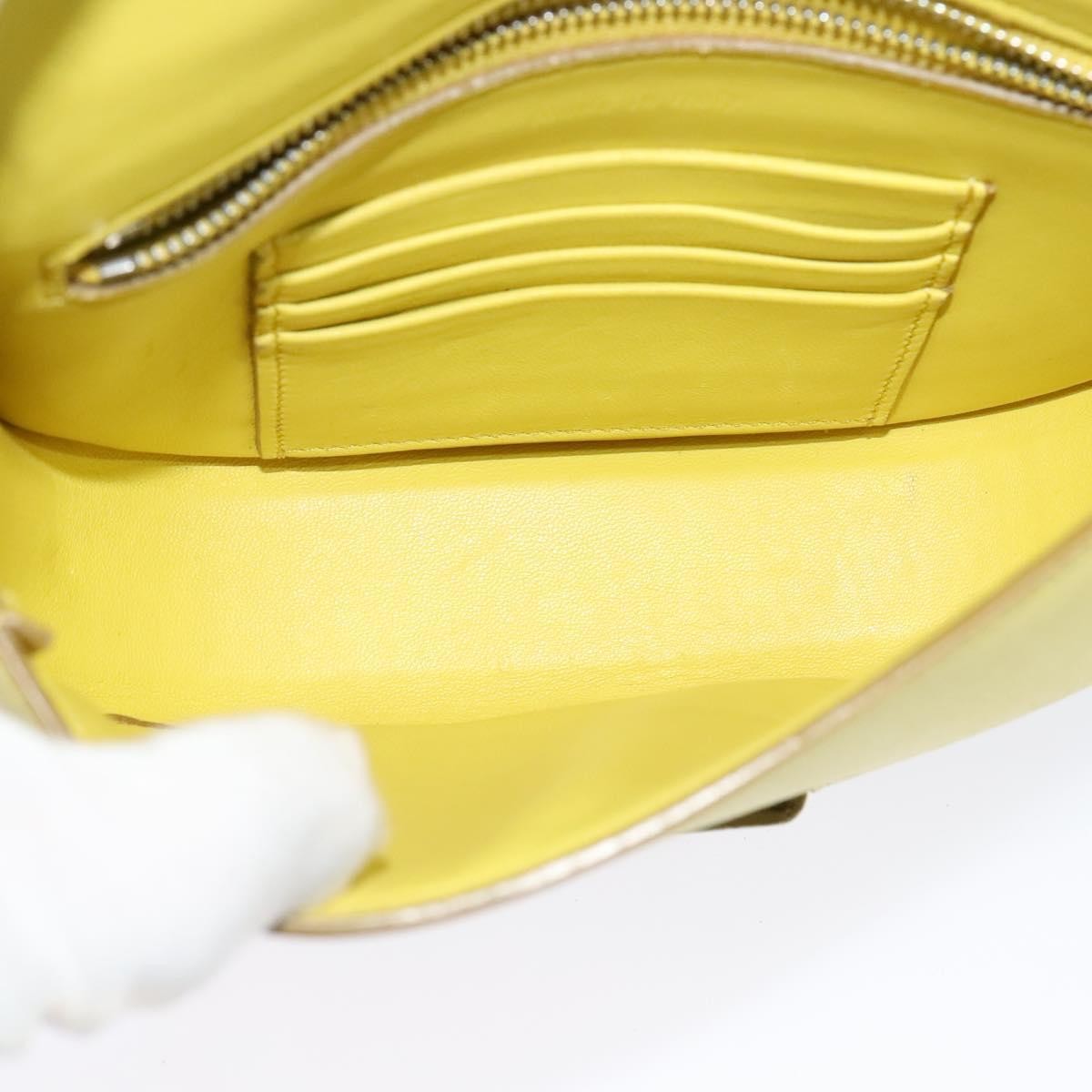 Celine Trotteur Crossbody Bag Grainy Leather, YELLOW, LEATHER, Crossbody bag