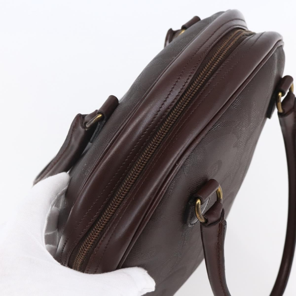 Christian Dior Vintage Trotter Handbag Canvas, BROWN, PVC, Handbag