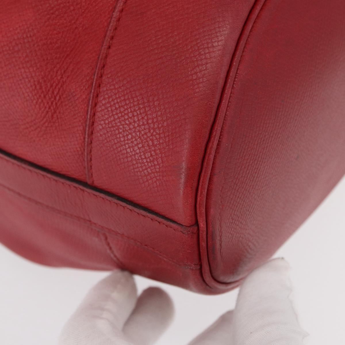 Hermes Market Handbag Leather, RED, LEATHER, Shoulder bag
