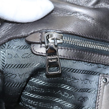 Prada Waves Chain Tote Leather and Tessuto, SILVER, LEATHER, Tote bag