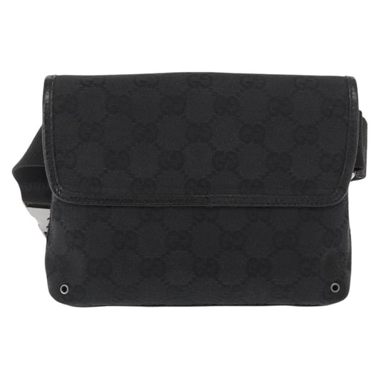 Gucci Vintage Jackie Waist Bag GG Canvas, BLACK, CANVAS, Shoulder bag