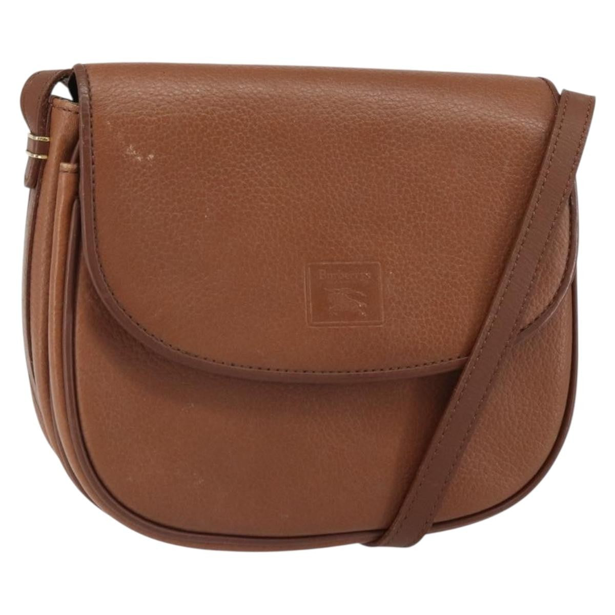 Burberry Vintage Flap Crossbody Bag Leather, BROWN, LEATHER, Shoulder bag