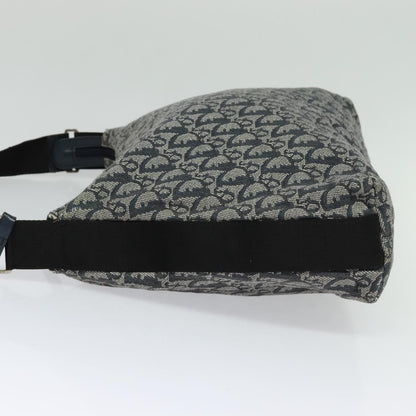 Christian Dior Vintage Zip Shoulder Bag Diorissimo Canvas, NAVY, CANVAS, Shoulder bag