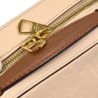 Louis Vuitton Saintonge Handbag Monogram Empreinte Leather, BEIGE, LEATHER, Crossbody bag