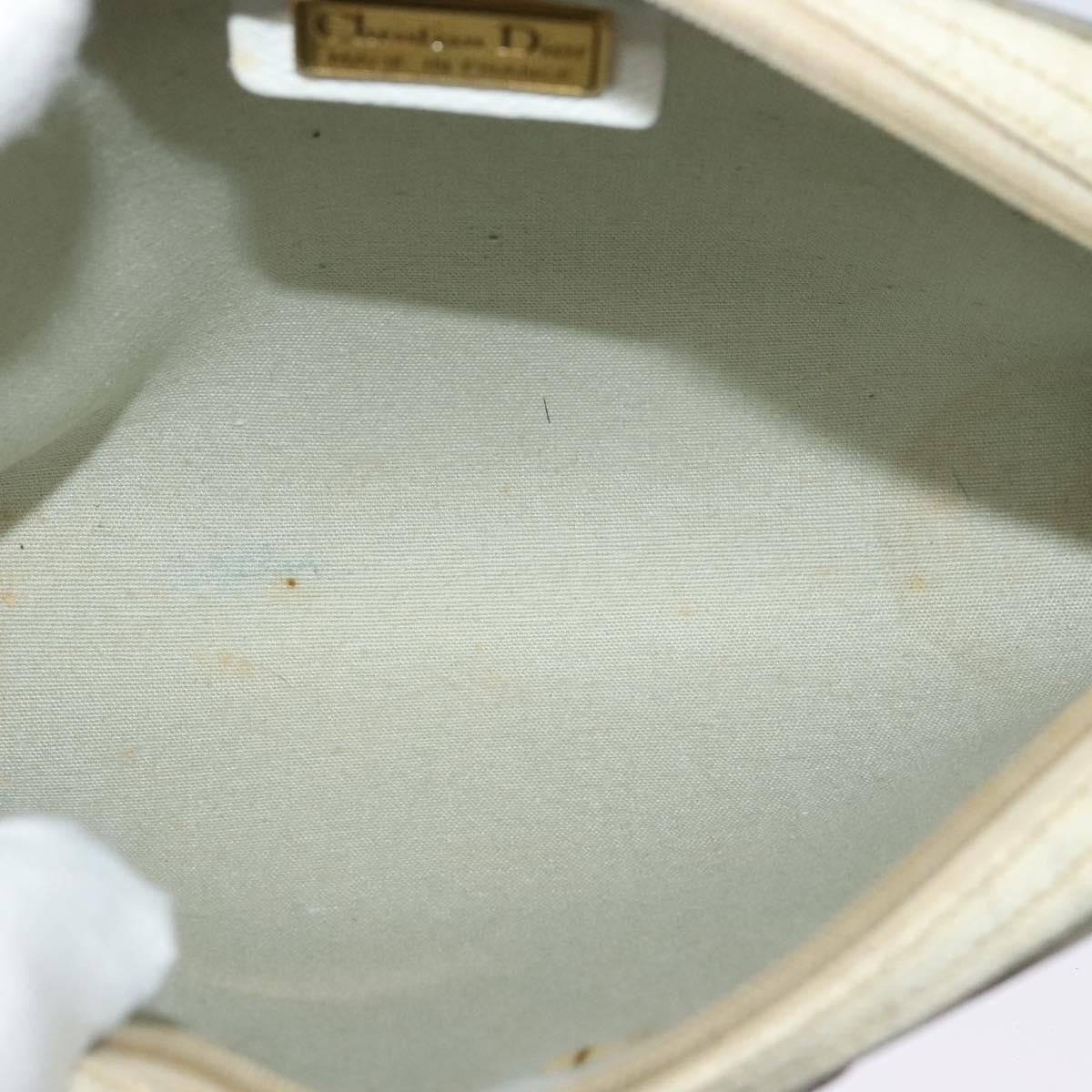 Christian Dior Vintage Honeycomb Shoulder Bag Canvas, WHITE, CANVAS, Shoulder bag