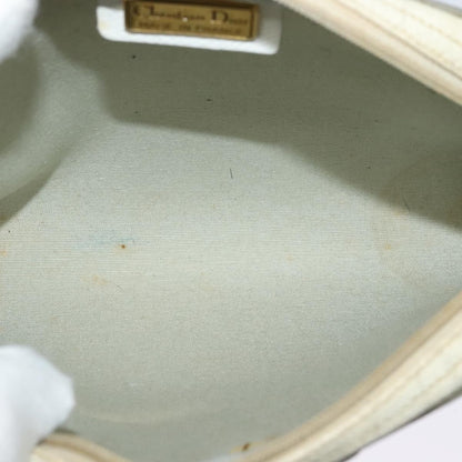 Christian Dior Vintage Honeycomb Shoulder Bag Canvas, WHITE, CANVAS, Shoulder bag