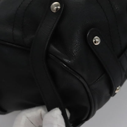 Salvatore Ferragamo Gancini Shoulder Bag Leather, BLACK, LEATHER, Shoulder bag