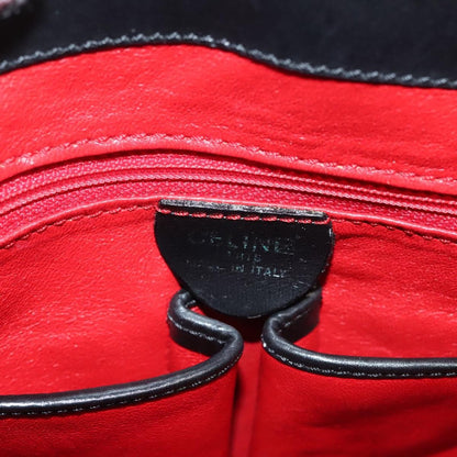 Celine Shoulder Bag Leather, BLACK, LEATHER, Shoulder bag