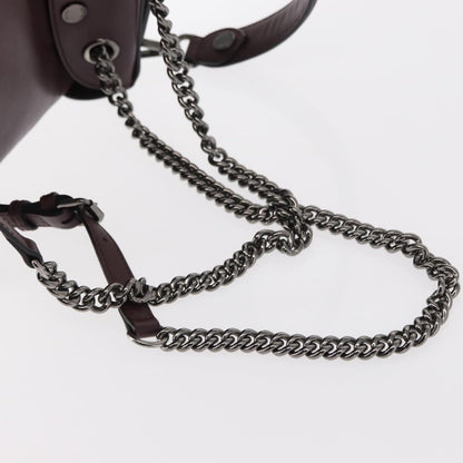 Fendi Back to School Backpack Leather, BURGUNDY, LEATHER, Backpack