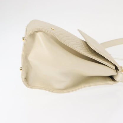 Bally Vintage Handbag Quilted Leather, BEIGE, LEATHER, Handbag