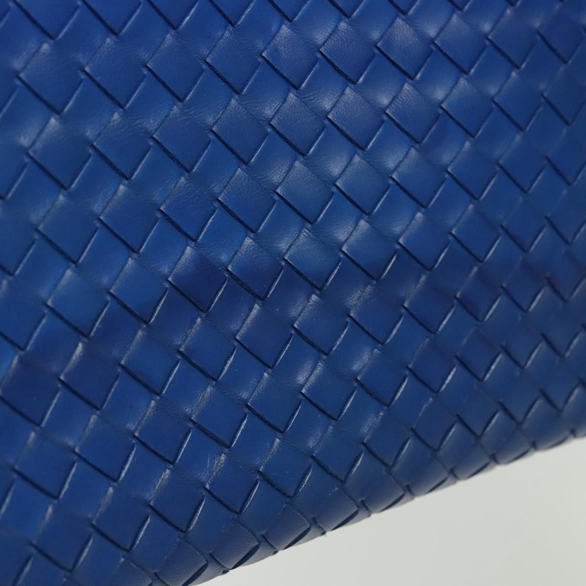 Bottega Veneta Olimpia Shoulder Bag Intrecciato Nappa, BLUE, LEATHER, Shoulder bag