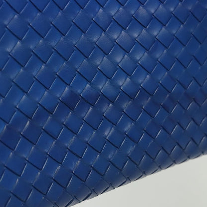 Bottega Veneta Olimpia Shoulder Bag Intrecciato Nappa, BLUE, LEATHER, Shoulder bag
